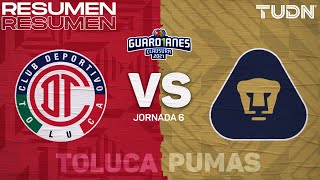 Resumen  Toluca vs Pumas  Torneo Guard1anes 2021 MX  J6  TUDN [upl. by Mahmud263]