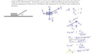 Chapter 4 Example 7 Box pulled on level surface at an angle [upl. by Helyn]