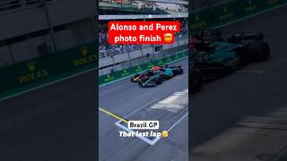 Alonso and Perez close finish at Brazil GP f1 alonso brazilgp perez [upl. by Gasper]