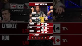 Insane Three Way Allin 😳 PokerStars Allin [upl. by Connett]