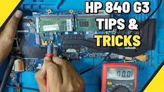 VOLTAGE গুলো চেক করুন। HP 840 G3 REPAIR TIPS  840 G3 SERVICE [upl. by Olympie161]