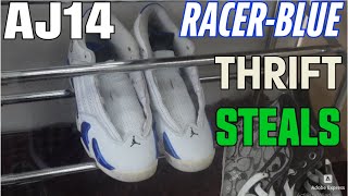 Jordan 14 RACER BLUE WILD THRIFT STEALBACK AT SNEAKER STEALS [upl. by Ardell]