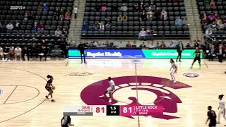 SIU Edwardsville hits crazy game winner from beyond halfcourt vs Little Rock [upl. by Yetak]