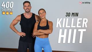 30 MIN KILLER HIIT Workout  Full Body Cardio No Equipment No Repeats [upl. by Nissensohn525]