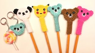 Accesorios a crochet para lapices crochet pencil topper [upl. by Teteak]