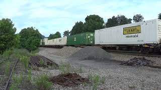 NS 288 Intermodal by Shawsville 7 7 23 ET44AC AC44C6M in Dynamics descending the hill [upl. by Marven]