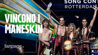 I Maneskin vincono l’Eurovision Song Contest 2021 lItalia sul tetto dEuropa [upl. by Yaf652]