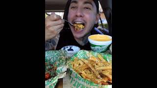 ASMR WINGSTOP MUKBANG loaded cheesy louisiana voodoo fries with wingstop ranch shorts [upl. by Bobbi644]