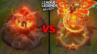 Dragon Lantern Aatrox VS Shan Hai Scrolls Aatrox  Skin Comparison  Wildrift [upl. by Oyek]