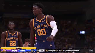 NBA 2K24 Gameday Mode  LAKERS vs WARRIORS FULL GAME HIGHLIGHTS [upl. by Dett]