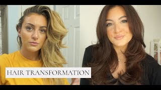 the CORRECT way to dye you hair BRUNETTE from BLONDE AT HOME TRANSFORMATION GREAT FOR QUARANTINE [upl. by Aikyt]