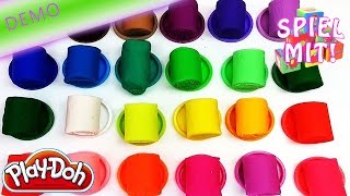 Playdoh deutsch knete 24 Dosen Knetspaß  24 Pack of Colours unboxing Ankündigungsvideo [upl. by Devin]