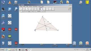 Medianas e baricentro no Geogebra  vídeo 1 [upl. by Tingley]