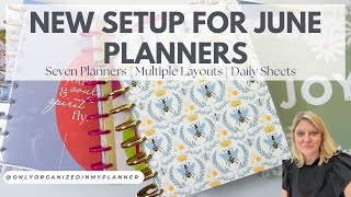 Changing My Frankenplanner Setup for June  SIX PLANNERS and Daily Section [upl. by Marijo]