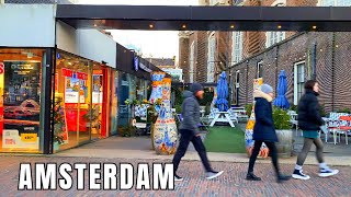 🇳🇱 BEAUTIFUL STREETS IN AMSTERDAM 2024  RELAXING WINTER SUNSET WALK  4K Video [upl. by Rodl]