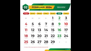 Kalender Masehi Februari 2024 dan Hari Libur [upl. by Kristopher]