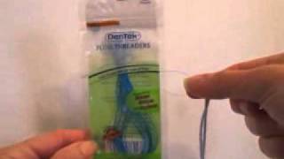 Stringing Beads onto your Yarn with a Dental Floss Threader [upl. by Flagler]