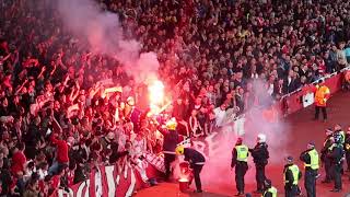 UNSEEN KOLN FANS  FIGHT WITH ARSENAL STEWARDS [upl. by Rudyard]