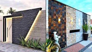 50 Modern Front Wall Design Ideas 2024 Exterior Wall Tiles Design  Home Main Door Design Ideas [upl. by Josefina377]