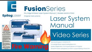 Fire Warning  Fusion Laser Systems Manual PRO Edge amp Maker [upl. by Curren]