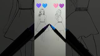 How to Paint a Girls dress painting craft drawing art satisfying satisfyingvideo trending [upl. by Redienhcs]