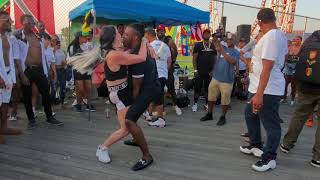 DANCING TO REGGAE MUSIC SUMMER 2019 BROOKLYN NEW YORK CITY USA [upl. by Yrdua]