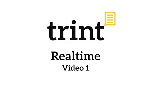 Trint Realtime Transcription Video 1 [upl. by Maxentia]