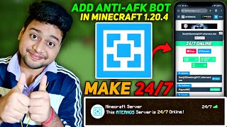 How To Make 247 Aternos Server  How To Add Anti Afk Bot in Aternos Server  Afk Bot For Aternos [upl. by Schwitzer]