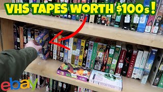 These VHS Tapes are Worth 100s Each  Thrifting Goodwill and Selling on Ebay and Amazon FBA [upl. by Attenhoj949]