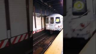 NYCS R46 on downtown Q arriving  Times Sq42nd St Broadway mta nycsubway youtubeshorts [upl. by Mailliw]