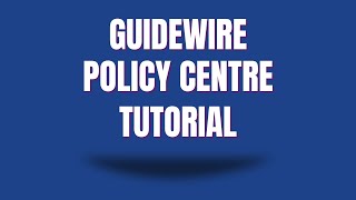 Guidewire Policy Center Training  Guidewire Policy Center Tutorial  Guidewire Policy Center video [upl. by Chuck936]