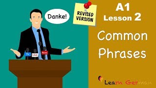 Revised  A1  Lesson 2  Common Phrases  German for beginners  Learn German [upl. by Ogir]