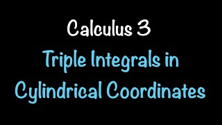 Calculus 3 Triple Integrals in Cylindrical Coordinates Video 24  Math with Professor V [upl. by Nnaeirelav]