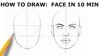 HOW TO DRAW FACE  Basic Proportion [upl. by Noguchi]