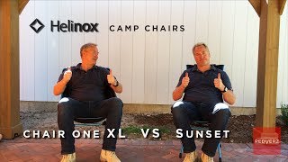 REDVERZ Helinox Chair One XL vs Sunset Chair Comparison [upl. by Aicella]