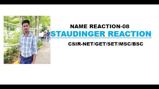 STAUDINGER REACTION MECHANISM EXAMPLE  CSIRNET\GATE\MSC\SET [upl. by Peder]