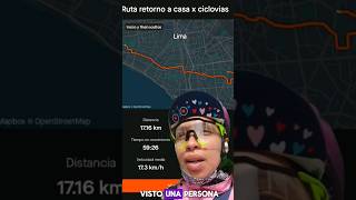 Viajando más rápido por ciclovia 🚴‍♀️🇵🇪 bicicleta ciclismourbano ciclismo [upl. by Ardnassac]