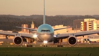 Flugzeuge am Flughafen Zürich ZRH Start und LandungAirplanes Aeroplanes avión [upl. by Aihsik]