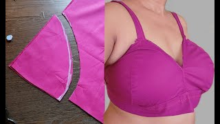 50 Plus Size Bra Cutting and Stitching  50 size ब्रा परफेक्ट कटिंग [upl. by Schluter]