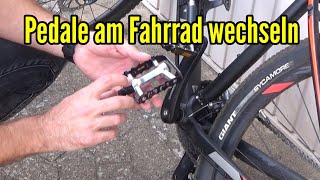 Fahrrad Pedale wechseln Fahrrad Pedale lösen Richtung Fahrrad Pedale montieren Gewinde [upl. by Eonak157]