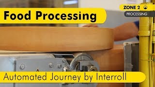 Food Processing Journey automated by Interroll [upl. by Greenstein]