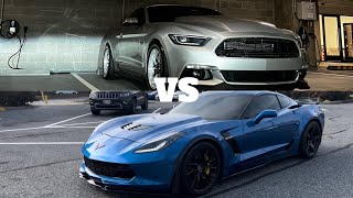 Magnuson 2650 C7 Z06 vs Vortech V7 Mustang GT [upl. by Arbrab]