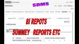 SDMS BI REPORTS ME SUMMERY STOCK SALES REPORT EMR REPORT AND ETC SAMEERPK TECH [upl. by Kucik]