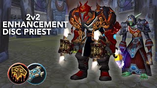 Enhancement Shaman Disc – 23k Rating TBC Arena 2v2 PvP [upl. by Nnaytsirk]