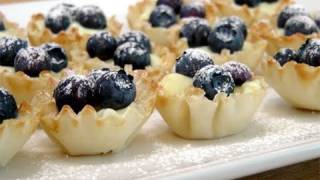 Blueberry Lemon Tartlets  Recipe by Laura Vitale  Laura in the Kitchen Episode 96 [upl. by Nanreik]