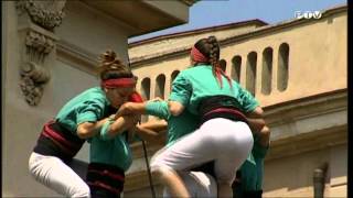 Castellers de Vilafranca  Primer 3 de 10 amb folre i manilles descarregat  Sant Fèlix 2013 [upl. by Eamanna835]