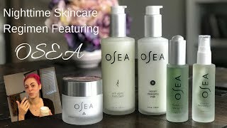 OSEA Nighttime Skincare Regimen Vegan amp CrueltyFree [upl. by Kcirderfla]