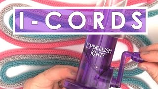 How to EMBELLISH KNIT ICORDS  Knitting Tools [upl. by Krueger235]