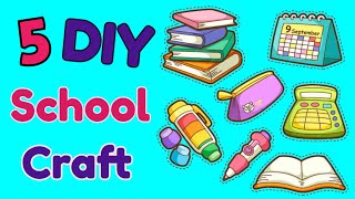 5 EASY CRAFT IDEAS  School Craft Idea  DIY Craft School hacks Origami craftpaper craft idea [upl. by Leong813]