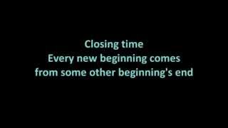 Semisonic Closing time lyrics [upl. by Luther]